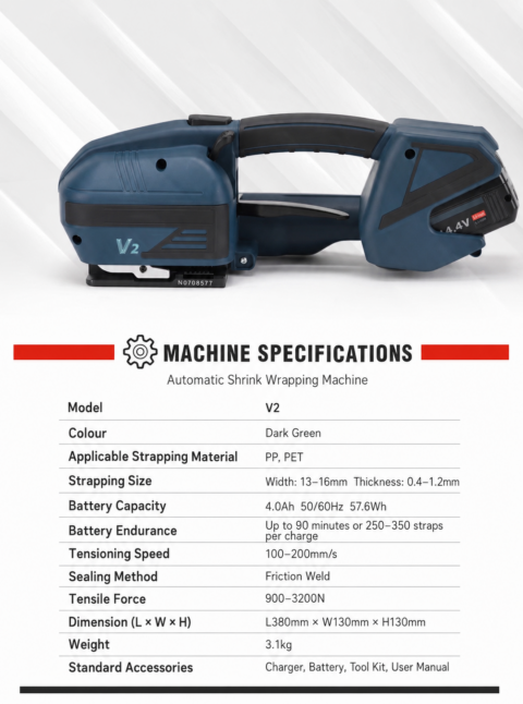 V2 Cordless Automatic Wrapping Machine